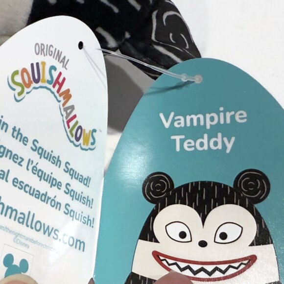 Squishmallows - Vampire Teddy, 8 Inch from Nightmare Before Christmas, 2024 - Picture 7 of 8